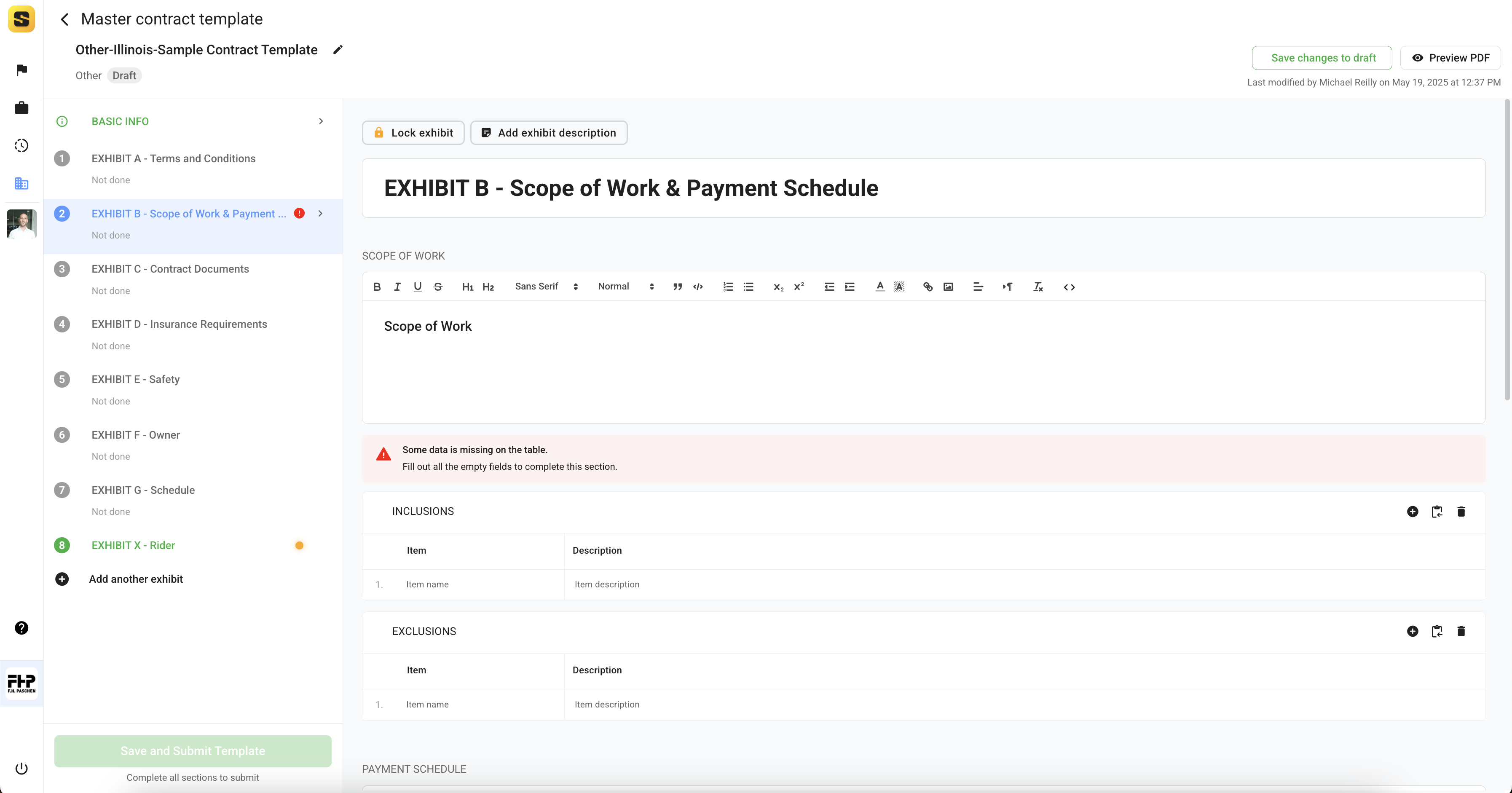 Contract Template Scope of Work)
