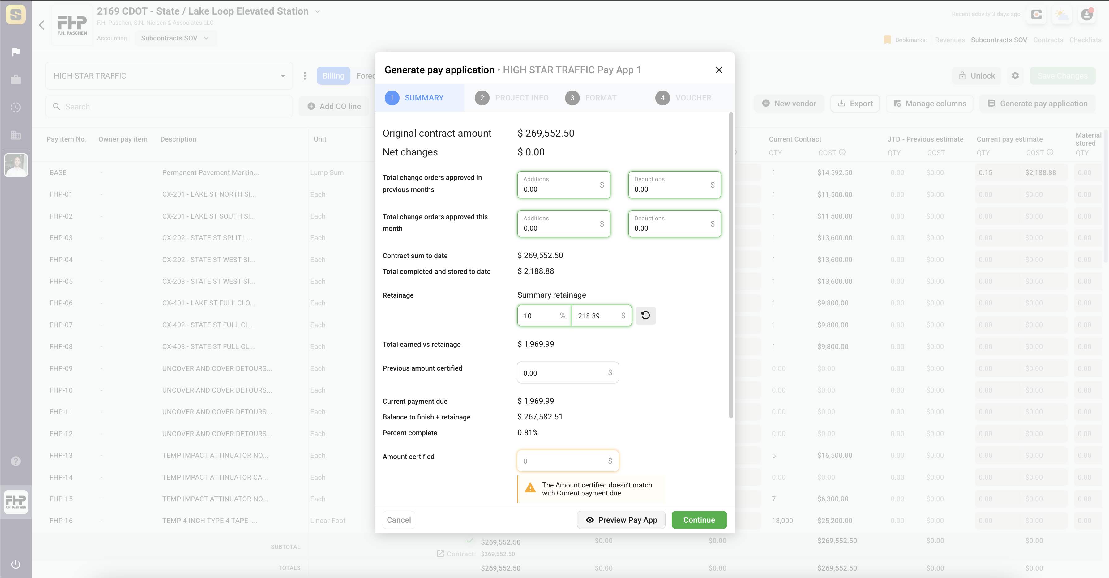 Generate Pay App Form)