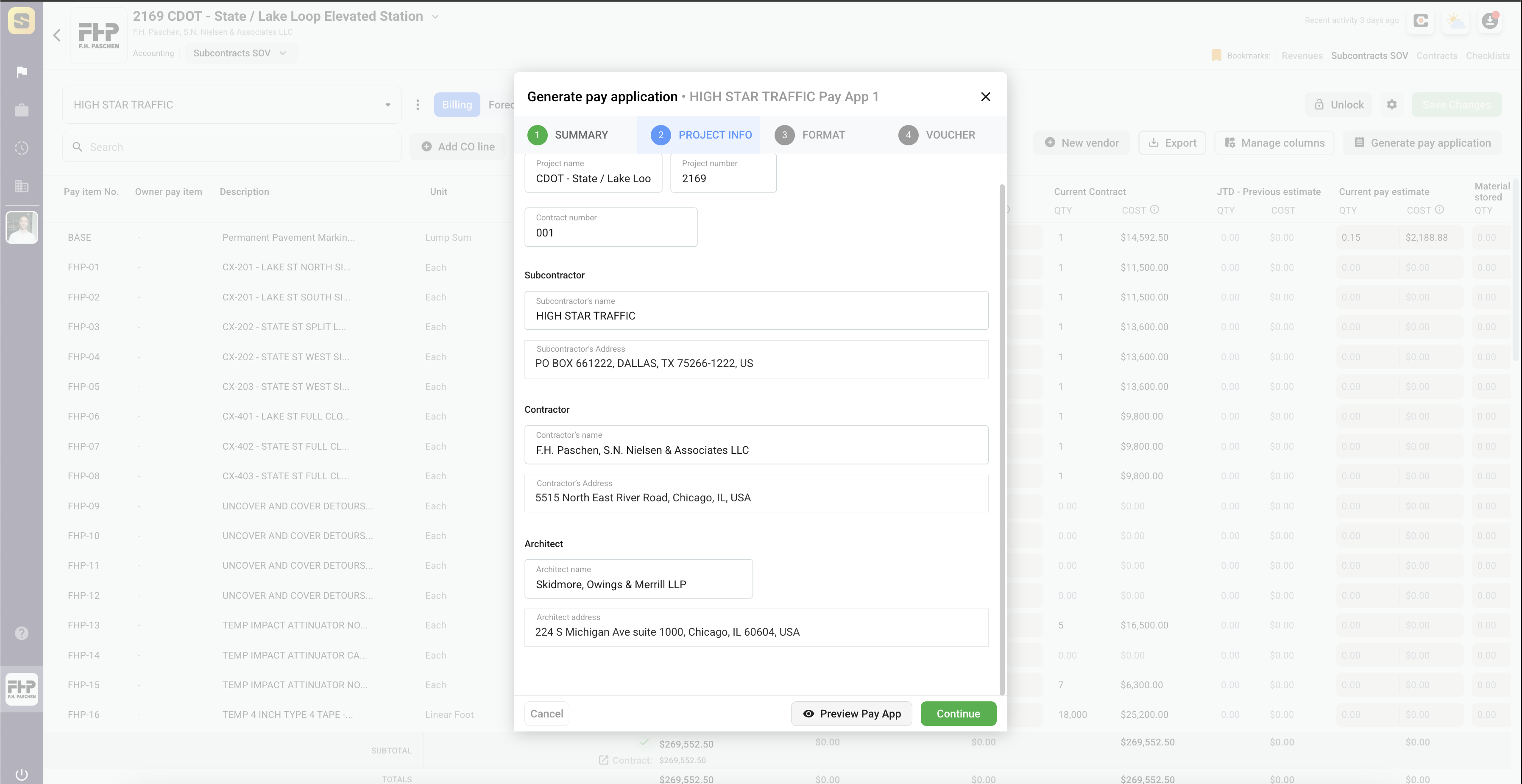 Pay App Project Info)