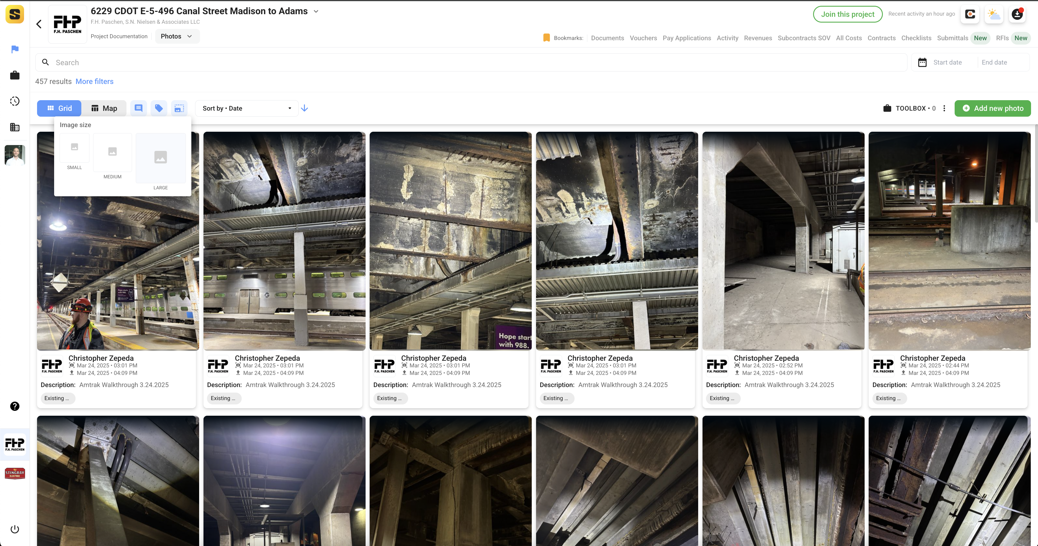 Grid View with Image Size Options