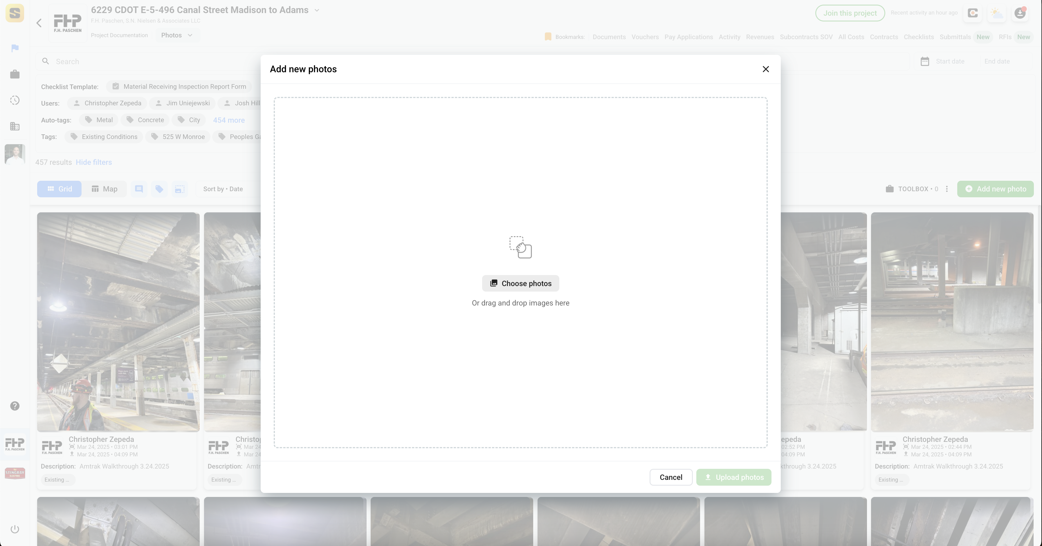 Uploading New Photos