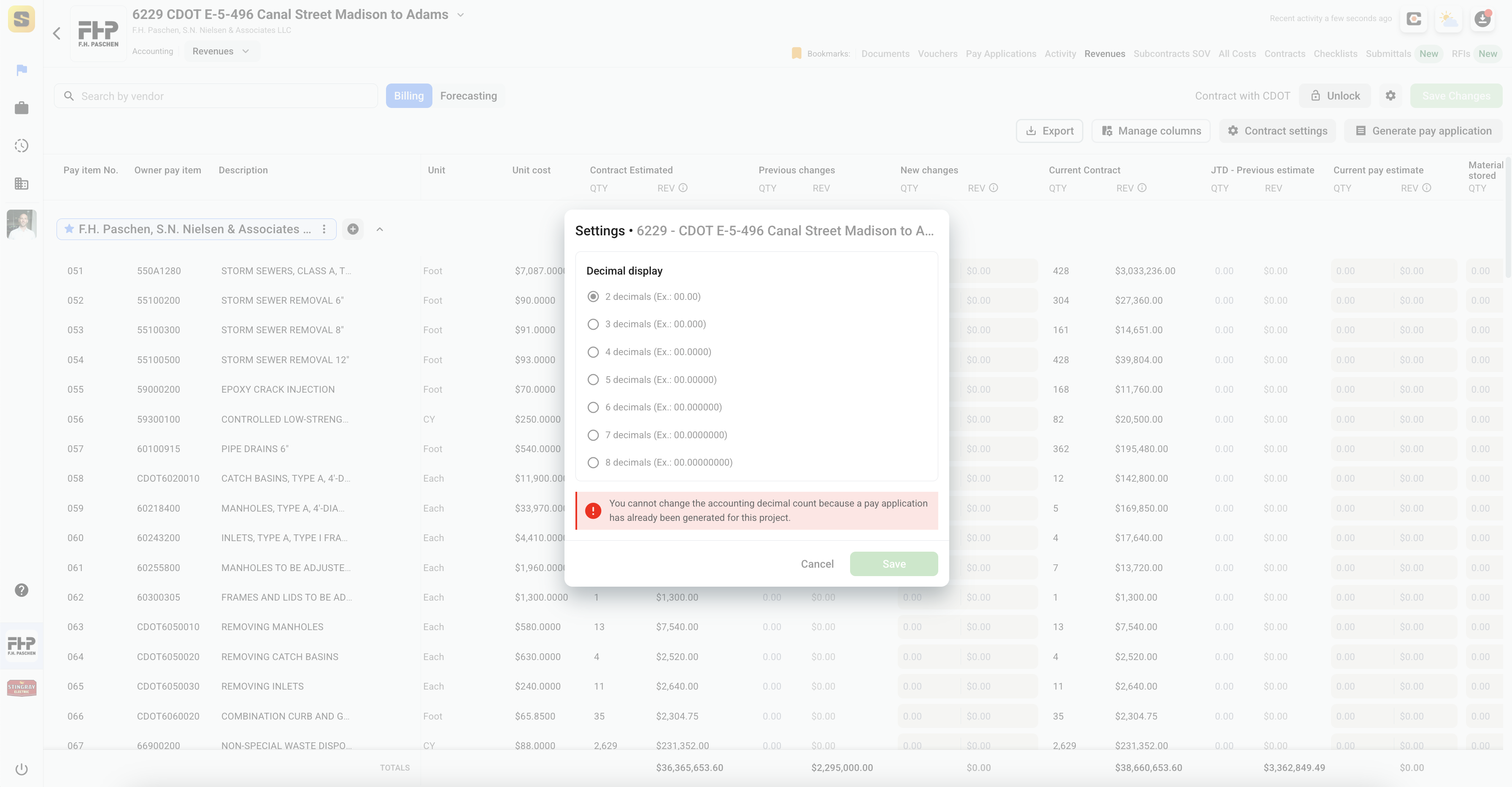Decimal Display Settings