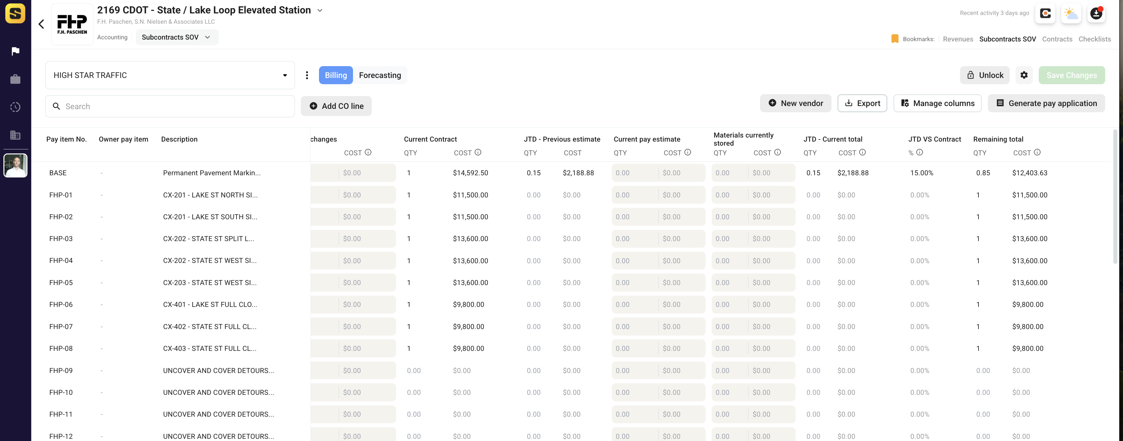 SOV After Pay App)