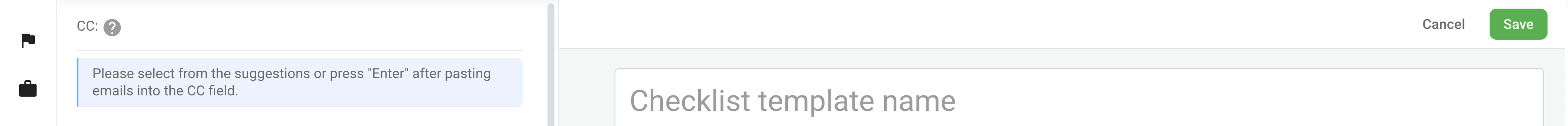 Checklist Template CC)